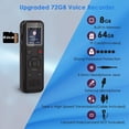 thumbnail image 5 of RONY 72GB Digital Voice Activated Recorder: Portable Tape Recorder with Playback Audio Recording Device for Lectures Meetings, 5 of 10