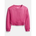 thumbnail image 2 of Athletic Works Girl's Active Fleece Crewneck Sweatshirt and Fleece Jogger Sweatpants Set, 2-Piece, Sizes 4-18 & Plus, 2 of 5
