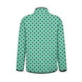 thumbnail image 4 of GrmtClth Quilted Jackets for Women Casual Polka Dot Printed Button Down Puffer Jackets Comfy Soft Stand Collar Fall Winter Padded Outerwear Green XS, 4 of 5