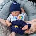 thumbnail image 3 of 17" Reborn Baby Boy Doll with Soft Cloth Body, Lifelike Sleeping Newborn with Realistic Features and Closed Eyes, 3 of 4
