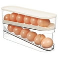thumbnail image 1 of Dispensador de huevos con ruedas para refrigerador, organizador de huevos, contenedor de huevos, doble piso, estante para huevos, almacenamiento de cocina, 1 of 8