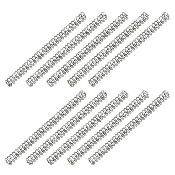 Uxcell 0.3mm Wire Dia x 2mm OD x 25mm L Compression Spring, 304 Stainless Steel Mechanical Extension Small Springs 10 Pcs