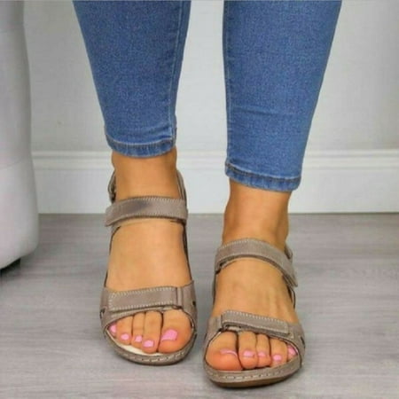 

Womens Wedge Sandals Sandals Women Comfortable Sandals Dressy Sandals Velcro Sandals Athletic Sandals for Women