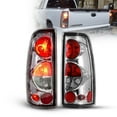 thumbnail image 3 of Compatible With 1999-2006 Chevrolet Silverado And 1999-2003 GMC Sierra Tail Lights Pair Set Video Show Chrome Housing/Clear Lens, 3 of 14