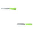 thumbnail image 1 of ZheElen Spatule Outil Sandwich Main Beurre Épandeur Crème Racleur Reposurant Vert Poignée 2Set, 1 of 6