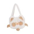 thumbnail image 3 of Bolso de hombro para mujer perfecl de felpa de dibujos animados con cremallera Beige, 3 of 8