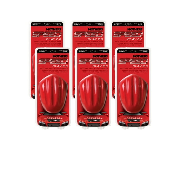 MOTHERS 17240 Speed Clay 2.0 - 6 PACK - Paint & Surface Prep - Reusable