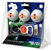 LinksWalker LW-CO3-ISC-3PKB Iowa State Cyclones-3 Ball Gift Pack with Key Chain Bottle Opener
