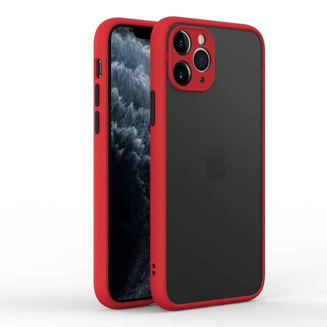 Funda de teléfono mate a prueba de golpes para iphone 13 12 Mini 11 Pro XS Max X XR 7 8 6 Plus SE 2020 funda trasera de protección transparente suave Tan Jianjun unisex
