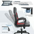 thumbnail image 4 of Furmax Faux Leather Gaming Chair Mid-Back Video Game Chair with Lumbar Support, Red, 4 of 7