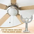 thumbnail image 4 of ABPETE Ceiling Fan Replacement Kit - 4 Pcs 52" Blades Arms Mounting Bracket for Replacing Worn Fan Parts, Iron, 4 of 13