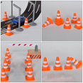 thumbnail image 2 of Miniconos de tráfico de 7 uds, conos de bloqueo de carretera para entrenamiento, miniconos naranjas para actividades deportivas de fiesta temáticas de construcción multiusos oso de fresa Hogar, 2 of 5