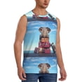 thumbnail image 2 of Disketp Elephant Sits On A Stack Sleeveless Tshirts For Men, Muscle Shirts For Men Dry Fit Tank Top-X-Large, 2 of 8