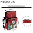 thumbnail image 6 of POLERO Christmas Cross Body Bags Snowman Theme 2 Zippers Crossbody Wallet for Travel, Stretch Polyester with Compartments Cell Phone Pouch, 6 of 7