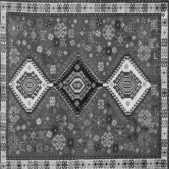 Ahgly Company Indoor Square Persian Gray Traditional Area Rugs, 6' Square