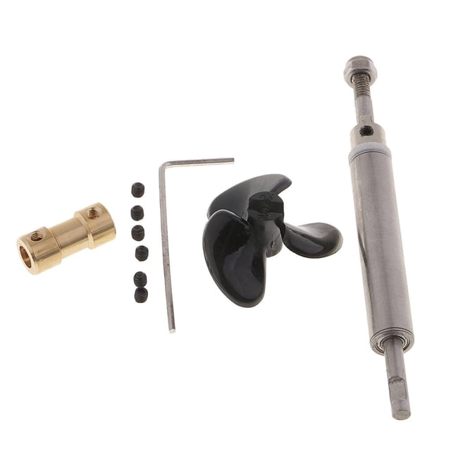 Kit de montaje de eje de transmisión R de 4 mm, hélice de 3 hojas + manguito para barco RC