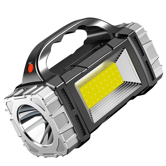 Qiweii Multi-function Solar Flashlights High Lumens Rechargeable Outdoor Waterproof Spotlight LED Work Light Searchlight Lantern for Camping Emergencies