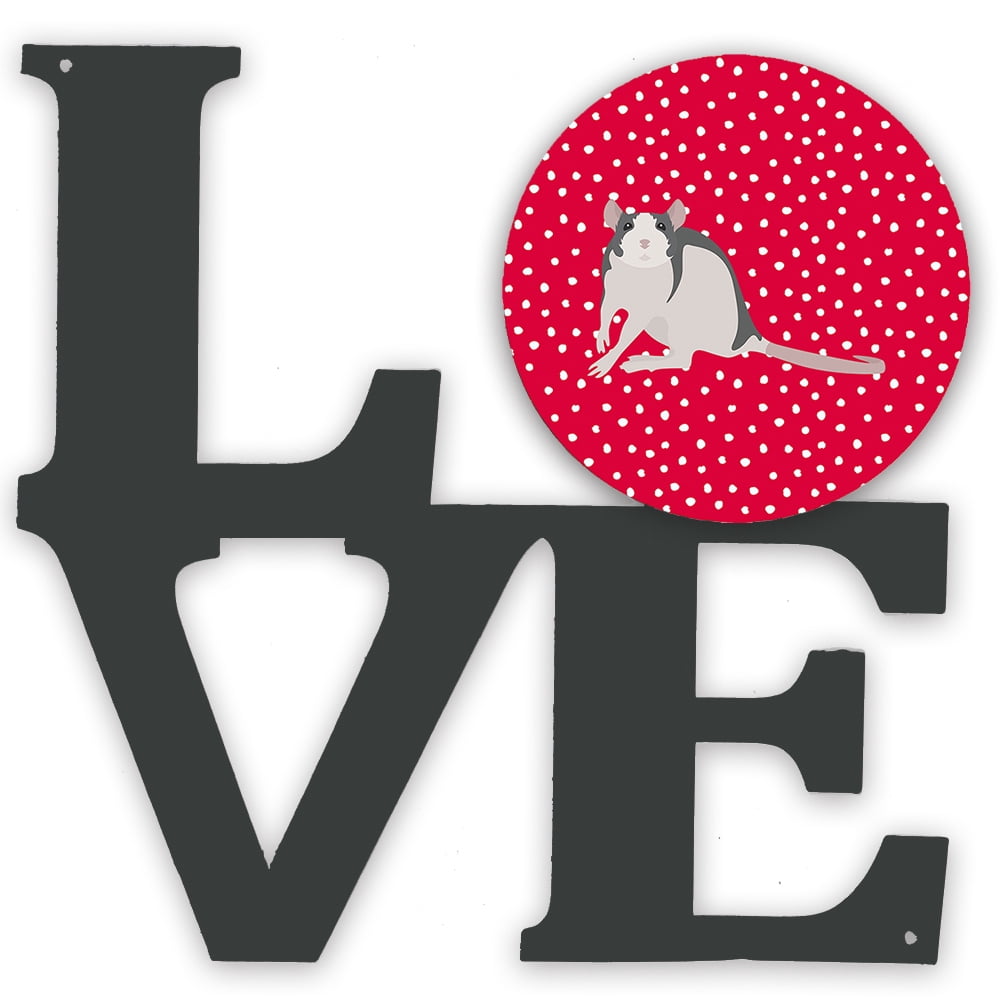 LOVE RAT（RED Ver.) Rex Rat Love Metal Wall Artwork LOVE Red - Walmart.com