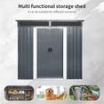 thumbnail image 2 of CarButler 6x5ft Metal Outdoor Storage Shed with Window and Transparent Plate,Lockable Sliding Doors for Garden Backyard Patio Black, 2 of 7