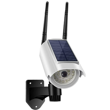 

ZAROYEAX Solar Powered Security Camera Solar Powered Human Sensor Security Dummy Camera with Flashing Led Outdoor Use for Indoor