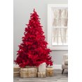 thumbnail image 2 of Perfect Holiday 7.5 Ft Prelit Ruby Red Christmas Tree with 600 LED & 45 Lrg Bulbs, Dia 66" - Red Metal Stand Included, 2 of 2