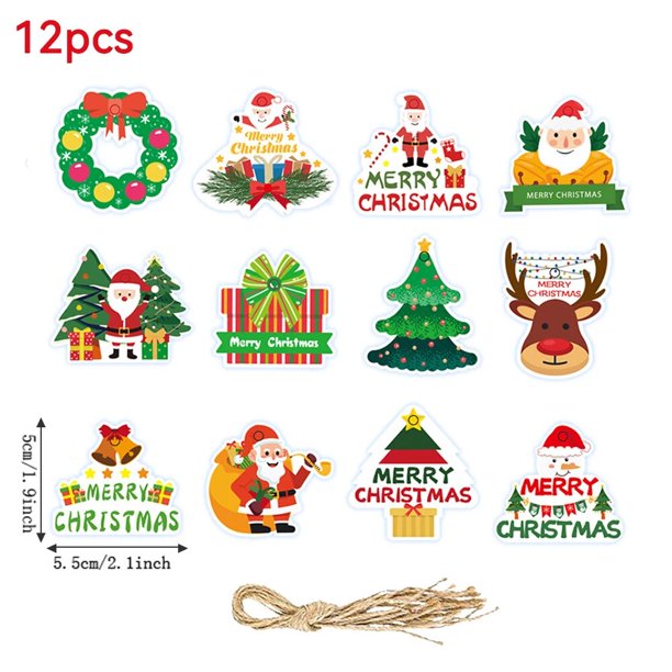 Pancarta colgante para puerta de Feliz Navidad, decoración del hogar para fiesta de Navidad, Papá Noel, muñeco de nieve, 2024, 1 par, 2023