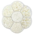 thumbnail image 2 of serony 2800 Pcs/set Perles Demi-Perles Flatback Satin Lustre Plastique pour Robe de Mariée Blanc Laiteux, 2 of 9