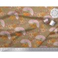thumbnail image 3 of Soimoi Velvet Fabric Tree,Floral & Deer Animal Print Sewing Fabric Yard 58 Inch Wide, 3 of 3