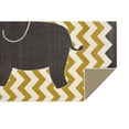 thumbnail image 5 of Mohawk Home Aurora (Kids) Lucky Elephant Yellow Printed Area Rug, 7'6"x10', Grey & Yellow, 5 of 9