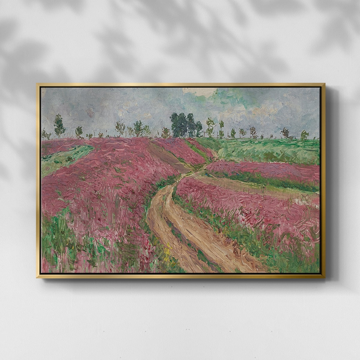 Vintage Landscape-CCCLXV By Wexford Home Framed in Gold Wood Gallery Wrapped Canvas 27 in. x 41 in.
