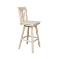 thumbnail image 5 of Home Square Natural Wood Bar Height Stool with Swivel Seat - Set of 2, 5 of 11