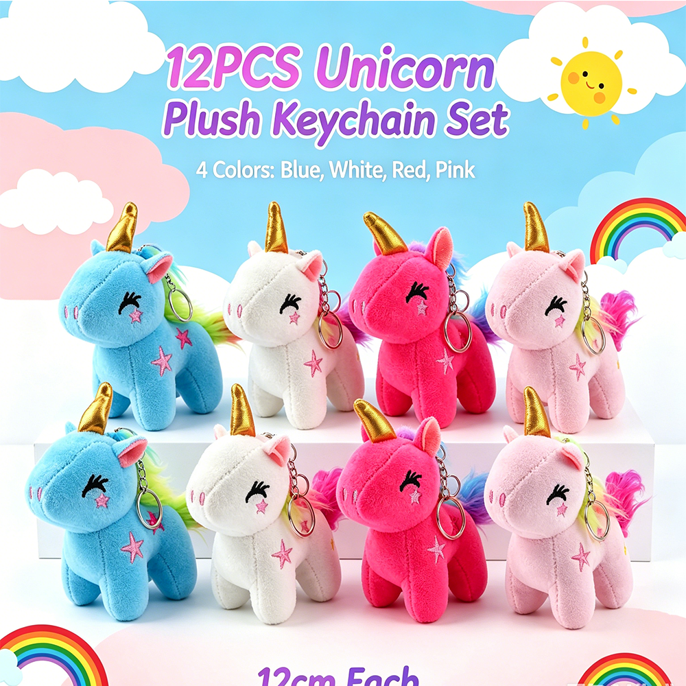 DOLIZU Unicorn Stuffed Animal 6.3'' Cute Soft Unicorn Plush Toy, Cute Unicorn Plush Charm.