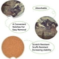thumbnail image 2 of FREEAMG 2 PCS 2.5 inch Car Coasters for Drinks Absorbent, Alaska Mountains Ceramic Car Cup Holder Coaster for Your Car with Fingertip Grip, 2 of 6