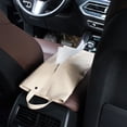 thumbnail image 3 of Tnobhg Faux Leather Tissue Holder Hanging Napkin Box Wear Resistant Waterproof Large Capacity Car Back Seat Headrest Paper Tissue Container, 3 of 8