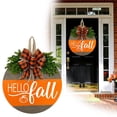 thumbnail image 1 of Halloween Wood Fall Wreaths for Front Door Decoration, Welcome Signs, 1 of 8