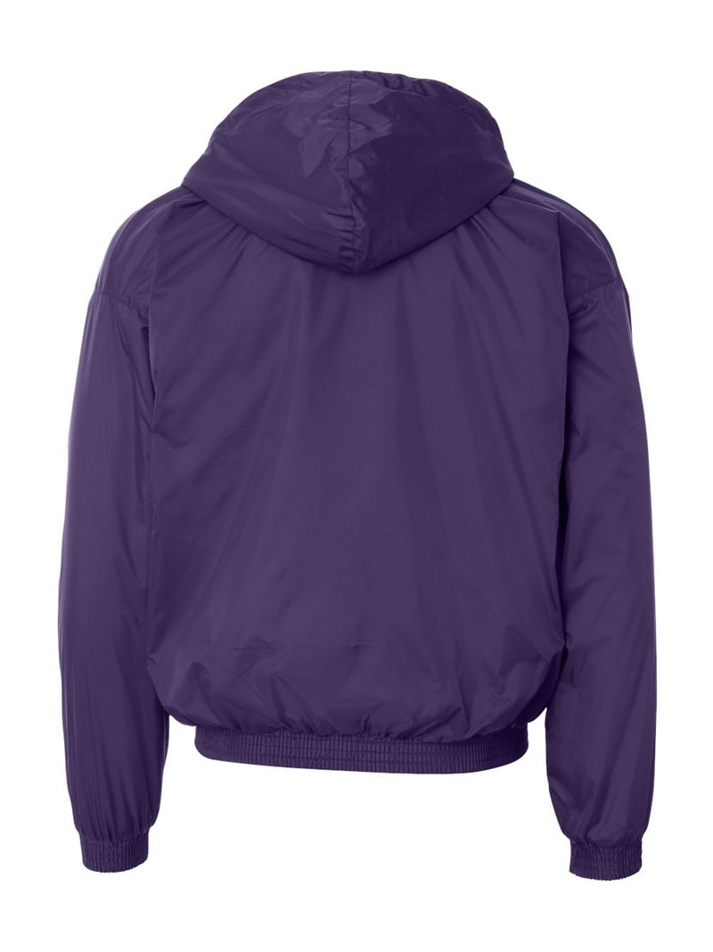 MEN'S HOODED TAFFETA JACKET/FLEECE LINED 3XL Purple - Walmart.com