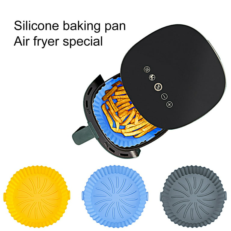 Silicone Air Fryer Liners 2 Pack, Altalsby 8 inch Non-Stick Reusable Air  Fryer Basket Liners for 3-5 QT Baskets, Round Heat Resistant Easy Cleaning