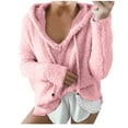 thumbnail image 2 of ylioge S-5X Plus Size Fleece Hoodies for Women Pullover Sherpa Sweatshirts Womens Casual Solid Color Long Sleeve Thermal Warm Going-Out Hoodie Tops, 2 of 4