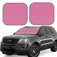 thumbnail image 2 of Uemuo Pink Gingham Printed 2 PCS Car Windshield Sun Shade, Auto Sun Heat and UV Rays Blocker, Foldable Automotive Front Window Sunshade Protector, 2 of 7