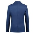 thumbnail image 4 of Wrtxtat Men's Suit Blazer Jacket Slim Fit Casual One Button Lightweight Sport Coats Formal Dress Daily Business Suit Jacket Navy L, 4 of 4