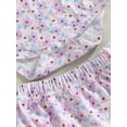 thumbnail image 6 of Wassery Baby Girls Summer Jumpsuit Outfit Floral Print Short Sleeve Romper and Elastic Shorts Headband Set 0-18M, 6 of 9