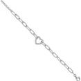 thumbnail image 2 of Sterling Silver Rhodium-Plated Paperclip Cz Heart With 1In Ext. Bracelet (Width 5.25) (Length 8) - Jbsp, 2 of 5