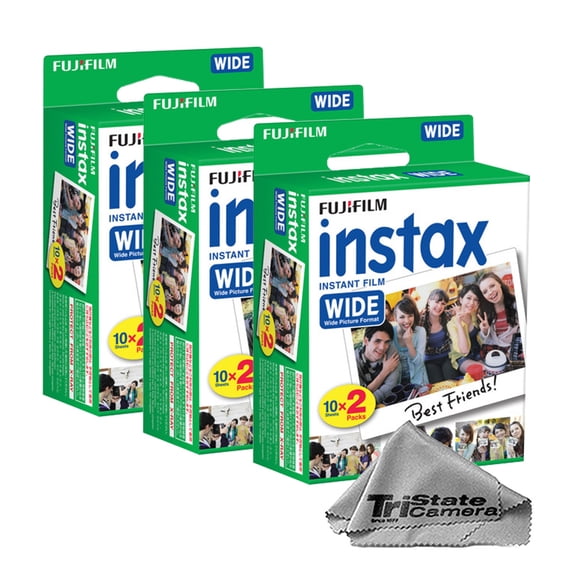 Fujifilm Instax Wide Instant Film (60 Exposures)   Microfiber Cloth