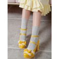 thumbnail image 5 of Tacones altos con plataforma Mary Janes amarillos MEOTINA, talla 4, 5 of 5