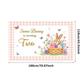 thumbnail image 3 of Adorable Bunny Themed Banner for 2nd Birthday, with Colorful Flowers Butterflies Background, Party Decorations, Birthday Party Supplies, Photography Props, Backdrop for Kids Birthday Celebrations, 3 of 8