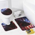 thumbnail image 4 of Animal Guardian America Bathroom Sets with Shower Curtain And Rugs, Incl with 12 Hooks，Toilet Lid Oval Rug, 4 of 8