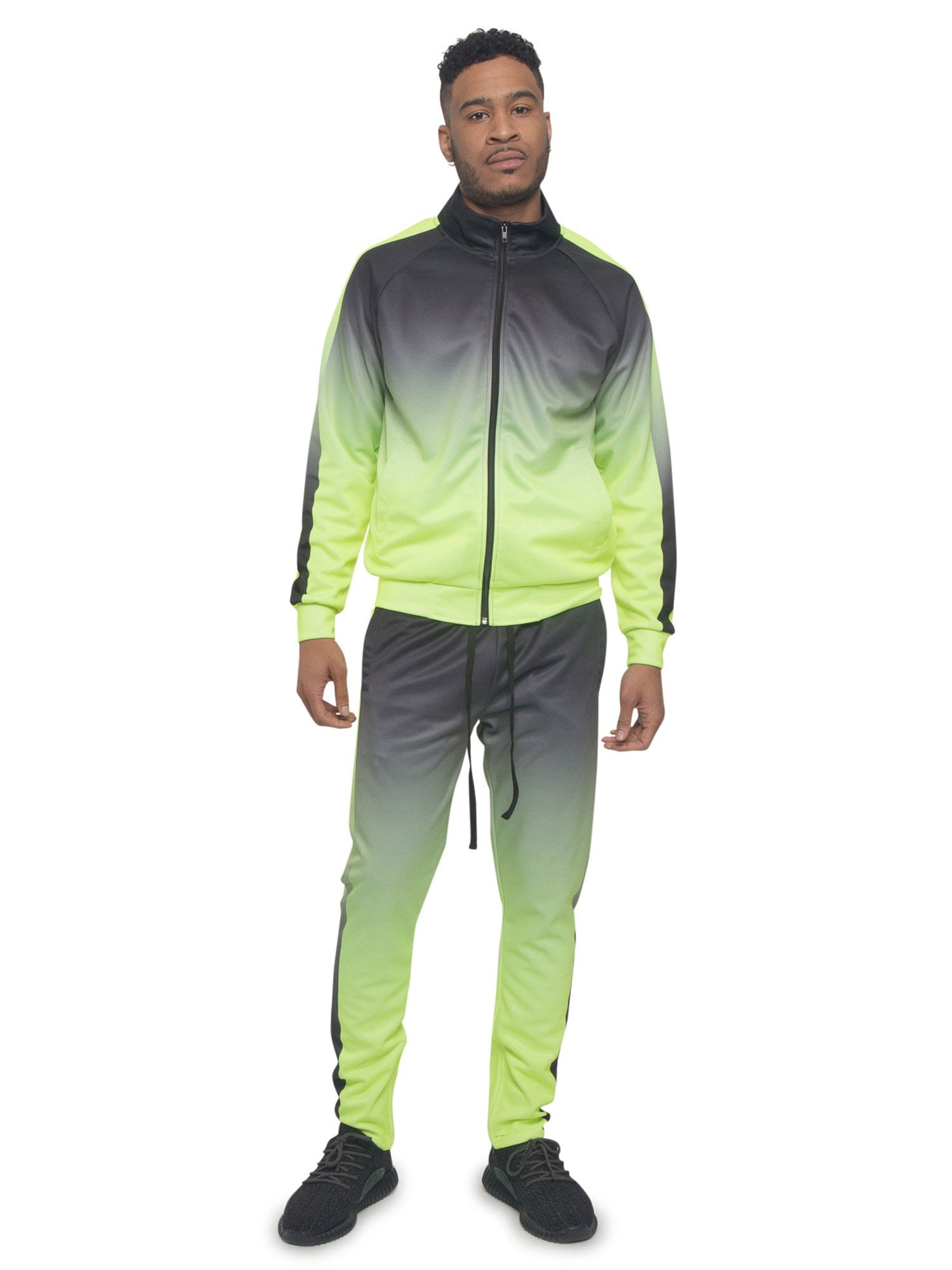 Men's Tracksuit Jogging Pants Jacket Trackies Neon Camouflage Fitness New