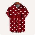 thumbnail image 4 of Maean Valentine's Day Tops for Mens Big and Tall Short Sleeve Shirts Vacation Beach Casual Summer Tee S-5XL, 4 of 5