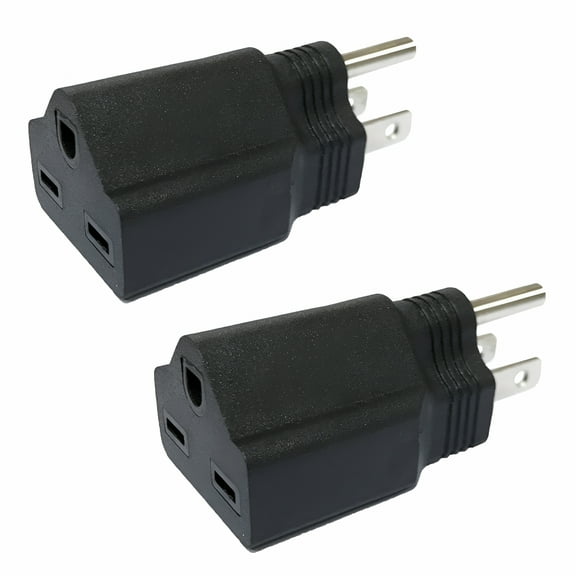 GJX 2026 New 240V to 120V Adapter,15A 240V 6-15P Male to 5-15P Male Electrical Plug,2 Pieces Pack for Home,Office,Appliances,Travel,Diy