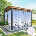 thumbnail image 5 of Outdoor Curtains for Patio Waterproof, Blue Butterflies Outdoor Privacy Panels Grommet, Elegant Pastoral Watercolor Blackout Outside Curtains for Porch/Cabana/Pergola/Gazebo 54"x95", 2 Panels, 5 of 7